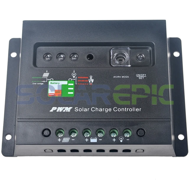 30A PWM Solar Charge Controller Regulator 12V/24VDC Auto Battery