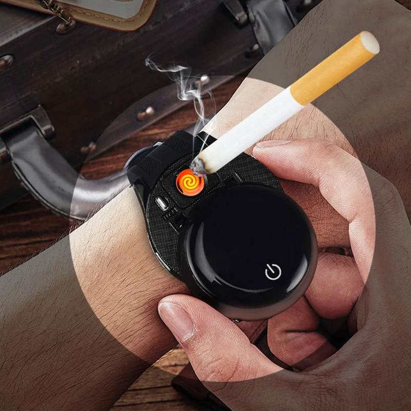 Многофункциональные Смарт-часы USB Bluetooth зажигалка с спортивным браслетом перезаряжаемая электрическая зажигалка подарок для мужчин