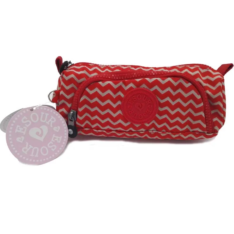 Новые канцелярские сумки estojo косметичка moda женская сумка-карандаш винтажная bolsas femininas пенал сумка маленький клатч - Цвет: red stripe