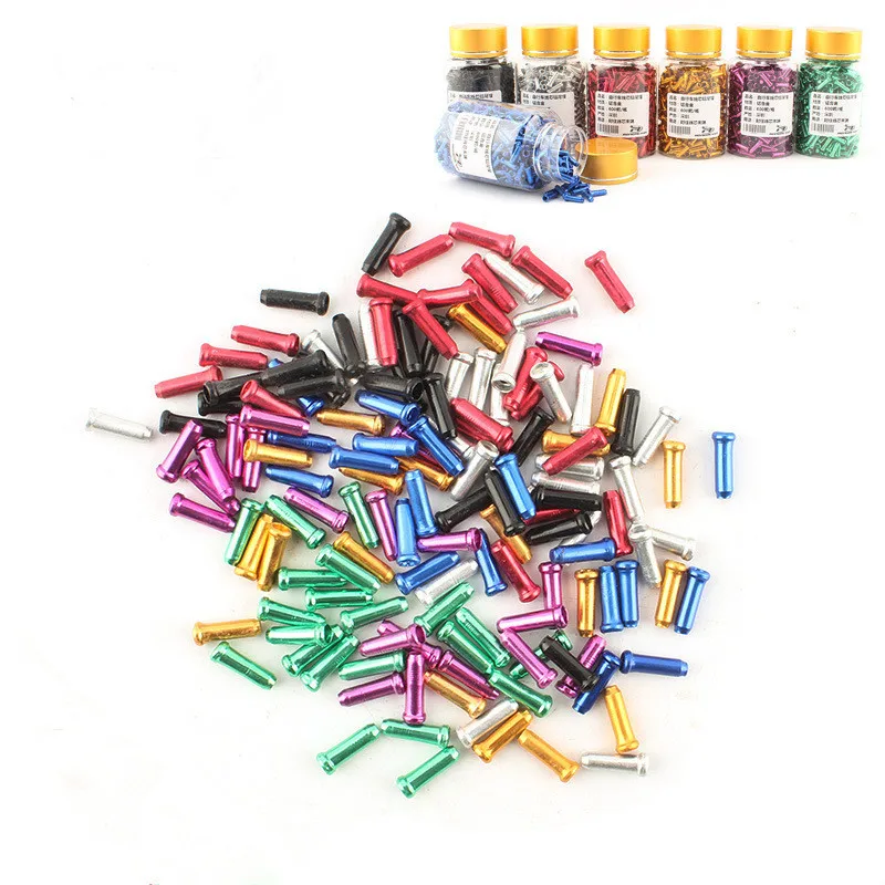 

10PCS/lot MTB Mountain Road bike cycling bicycle aluminum brake cable tips crimps bicycle derailleur shift cable end caps