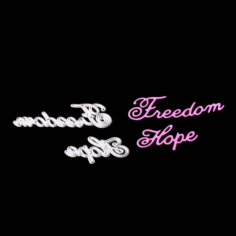 

Word Freedom Hope Metal Cutting Dies for scrapbooking Stencils for Craft Paper DIY Scrapbook new Cut Template