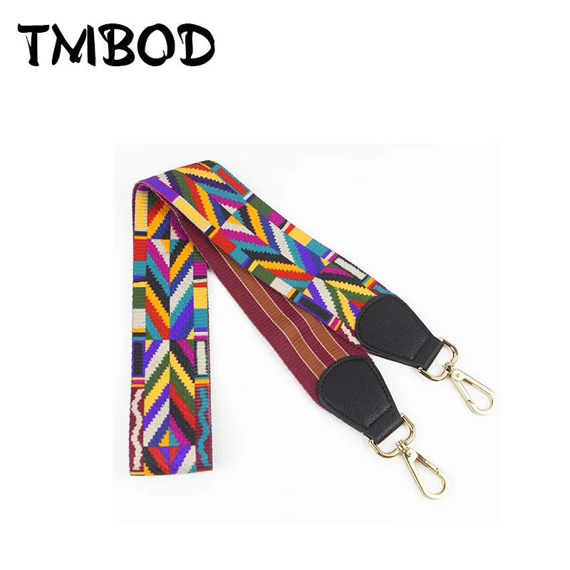

2019 New Interchangeable Easy Matching Woven Patchwork Canvas And Leather Bag Belt Shoulder Strap Trim Classic Belts j015