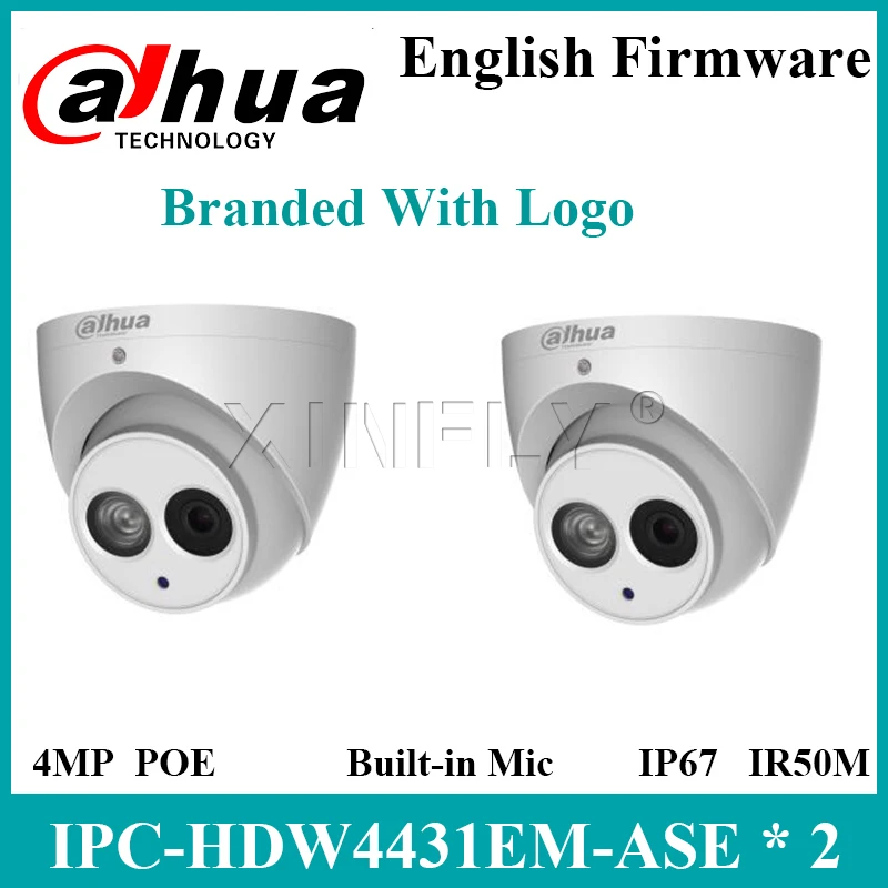 

Dahua IPC-HDW4431EM-ASE 4MP IR50m Eyeball Network Camera Built-in Mic Upgrade IPC-HDW4431EM-AS IPC-HDW5231R-ZE With Logo