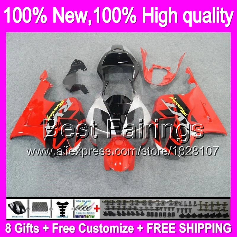 

FairingRed silver For HONDA VTR1000 00-07 VTR 1000 RTV1000 46B VTR1000R Red black 00 01 02 03 04 05 06 07 RC51 SP1 SP2 +decal