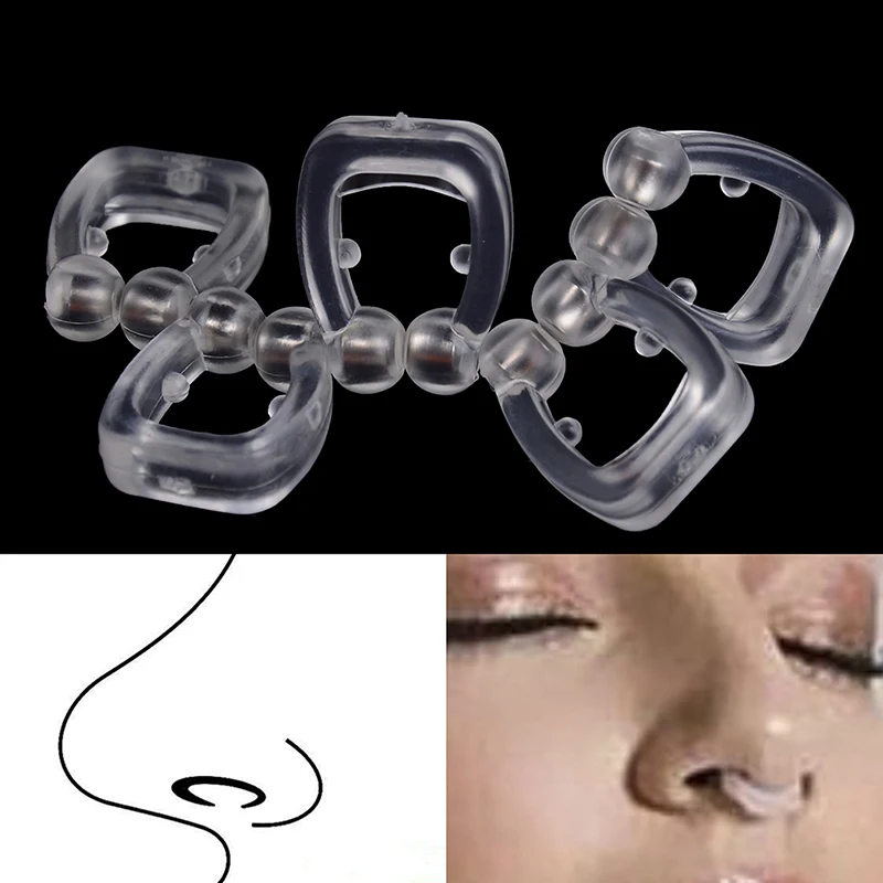

2/5PCS Silicone Magnetic Anti Snore Stop Snoring Nose Clip Sleep Tray Sleeping Aid Apnea Guard Night Device New