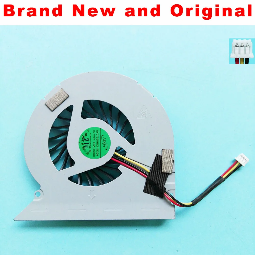 Новый оригинальный вентилятор для процессора ADDA AY07005HX11G300 0QAZ20 DC5V 0.45A 3 проводной