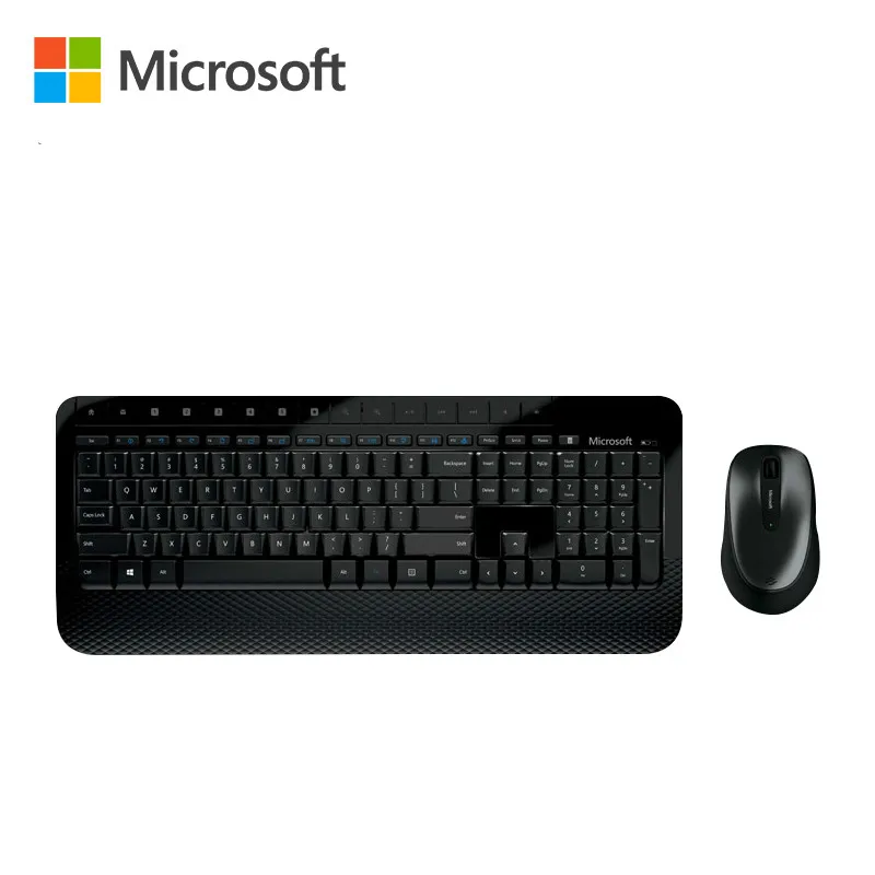 

Microsoft 2000 Wireless Comfortable Blue track Keyboard Mouse Desktop Combos Office Household
