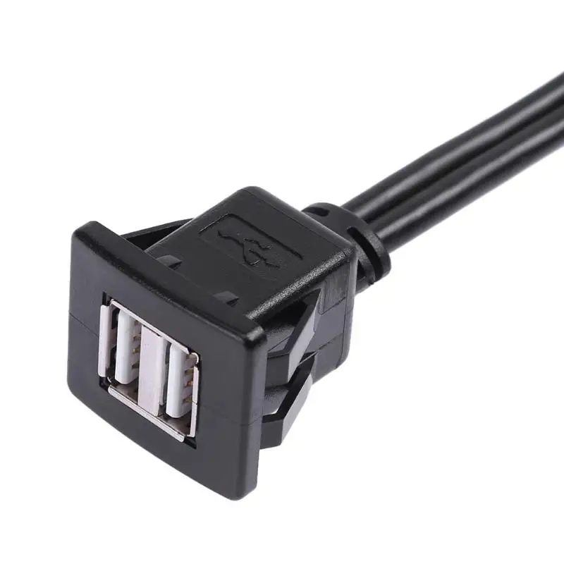 Кабель удлинитель с двумя USB разъемами 1 м|usb flush mount|usb flushusb car cable |