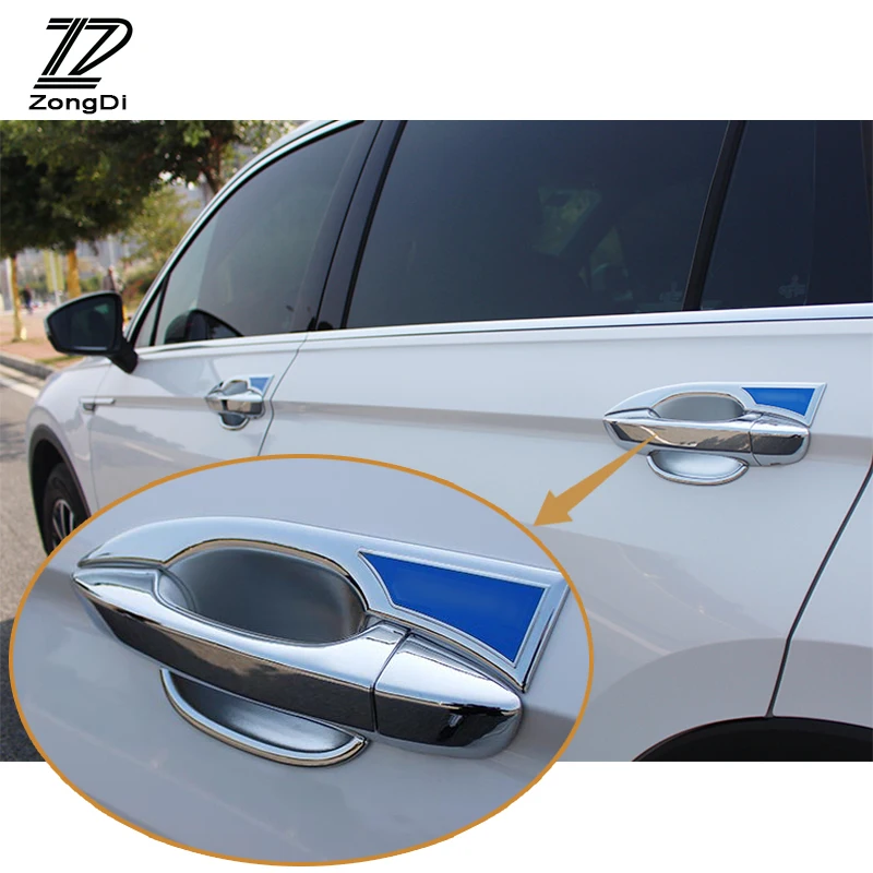 ZD 4pcs For VW Tiguan 2016 2017 2018 ABS Car External Decorative Door