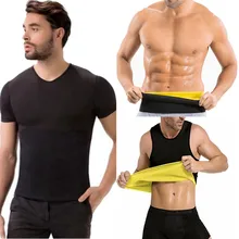 Мужской жилет для формирования тела, рубашка термо для похудения, костюм для похудения, черное Корректирующее белье для похудения, ультра неопреновые поясные ремни для тренировки