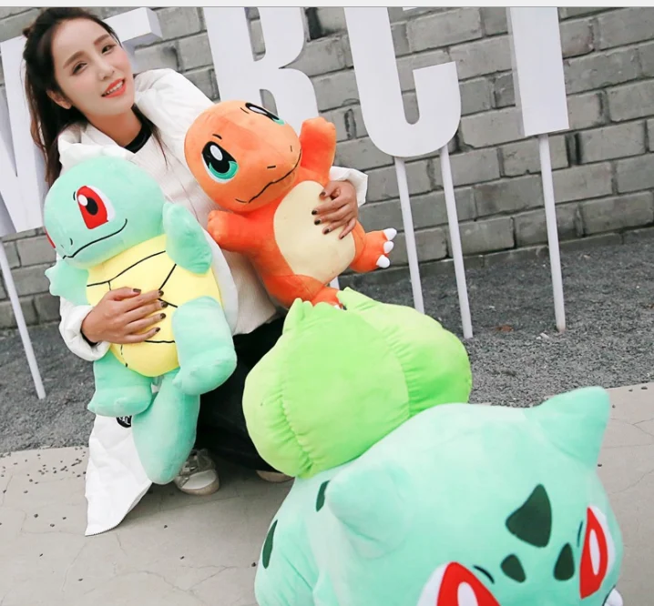 

Super Big Size Squirtle/Charmander/Bulbasaur Plush Toys Stuffed Dolls Toys Brand for Children