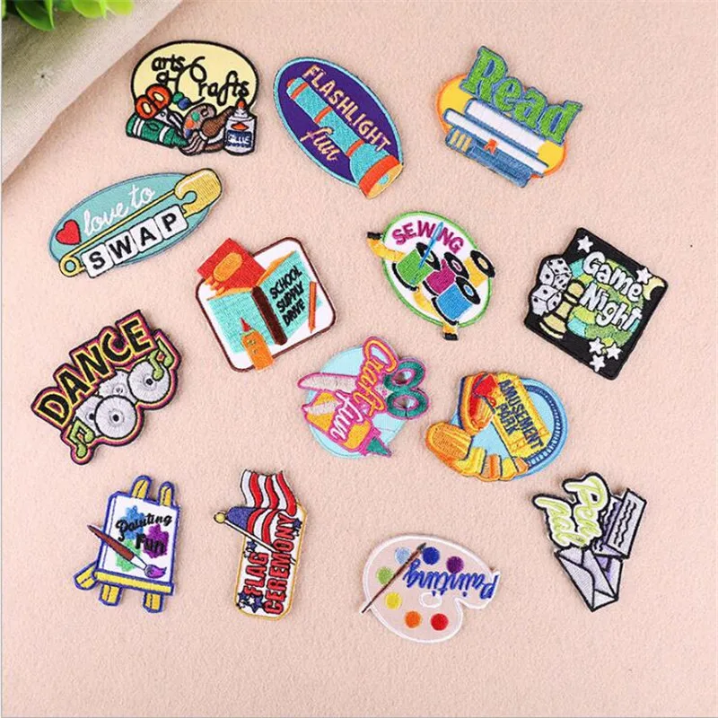 5Pcs Cute Small Patch Applique Clothing Embroidery Patch Fabric Sticker