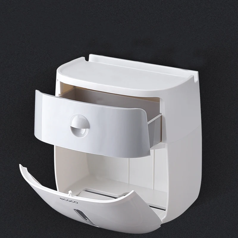 Ванная комната креативное хранилище для туалетной бумаги полки настенный диспенсер для салфеток водонепроницаемый ящик с ящиком держатель для мусорного мешка чехол