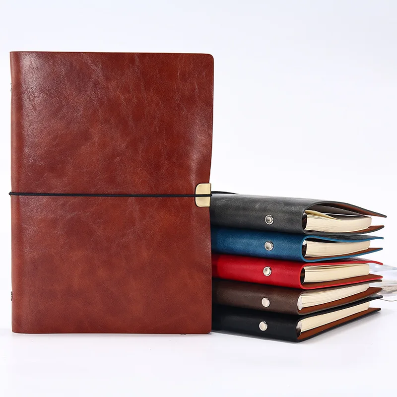 

A5 Loose Leaf Travelers Ring Binder Spiral Faux Leather Paper Lined Sheets Refills Notebook Journal Planner Book Office Supplies