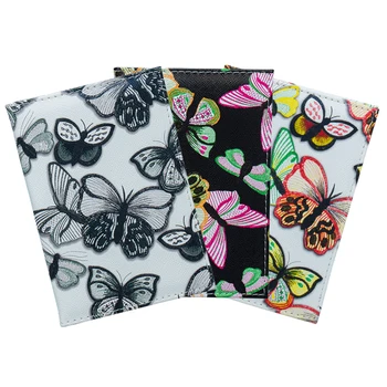 

PU Leather butterfly Travel Passport Holder Cover with Card Credit Covers Men Women Passport Protector Case