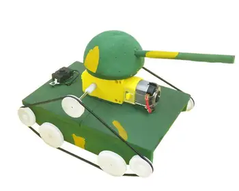 

Kids Creative DIY Assembled Tank Module Kits Gear Drive Toy Car Physical Science Experiment Toys Educational Model Accessories