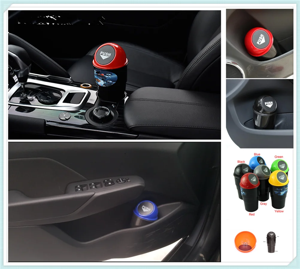 1pcs auto parts mini round trash can container box shape for Subaru Legacy Impreza Crosstrek BRZ VIZIV-7 Levorg