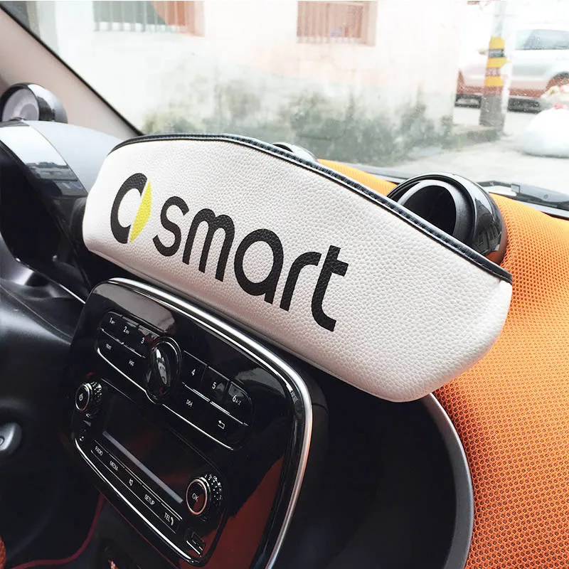 Smart 450 451 Smart 453 Fortwo Forfour 2009- коробка для хранения передней панели автомобиля из искусственной кожи контейнер для хранения - Название цвета: White