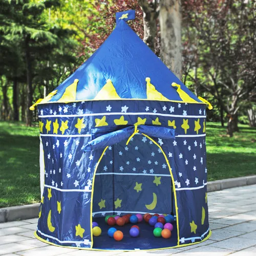Blue Tent Игровая палатка, детский бассейн, типи, палатка для детей, розовый, голубой, детская палатка, игровой домик, 100 шт./лот, Океанский шар, игрушка, палатки, легкая няня - Цвет: Blue Tent