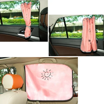 

70*50CM Adjustable Car Window Mesh Style Curtain UV Sunshade Visor With Sucker Universal Car Side Window Curtain 8 colors