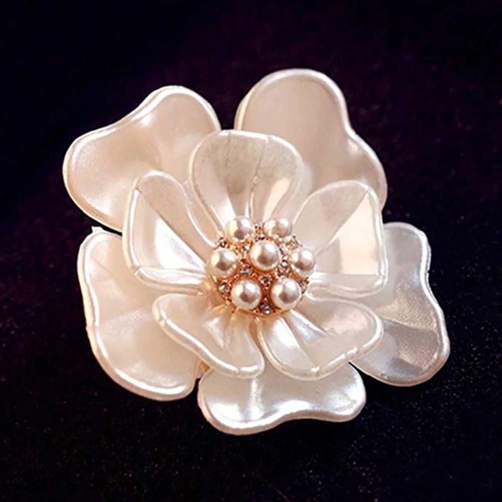 

Women's Rhinestone Faux Pearl Floral Bridal Banquet Brooch Pin Scarf Jewelry Hijab Scarf Broches Coat Sweater Clips Wedding Pins