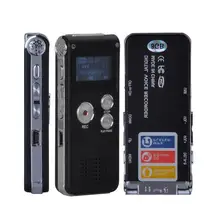 Портативный многофункциональный USB 8 ГБ диктофон 10 м аудио рекордер 128X64 WAV 2,0 MP3 34560 мин плеер