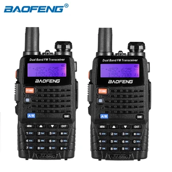 

2PCS Baofeng UV 5RC 2 Way Radio Dual Band VHF UHF 136-174/400-520 Amateur Walkie Talkie Ham CB Radio Comunicador FM Transceiver