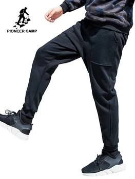 

Pioneer camp new winter warm sweatpants men brand clothing solid harem pants men thick big pockets joggers male black AZZ802298
