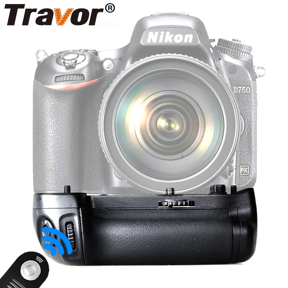 Вертикальная Батарейная ручка для камеры Travor NIKON DSLR D750 Замена MB D16 подарок