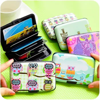

7 Bit Slots Large Capacity New Business Cards Bags Women Men Anti-Magnetic Packs Bank ID Holders Hard Card Holder Sets