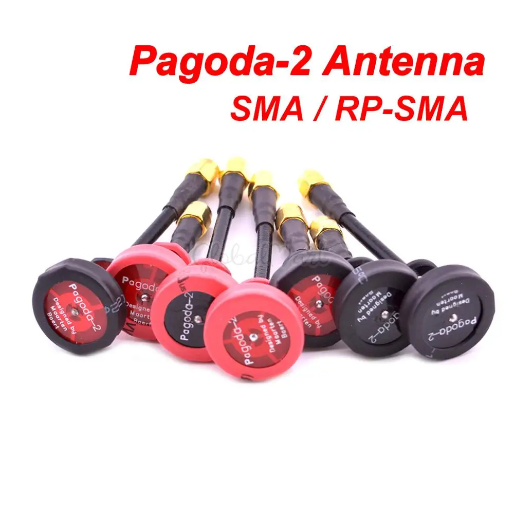 

Pagoda 2 pagoda-2 5.8GHz FPV Antenna SMA & RP-SMA Plug Connector for RC FPV Racing Drone Quadcopter Wizard X220S