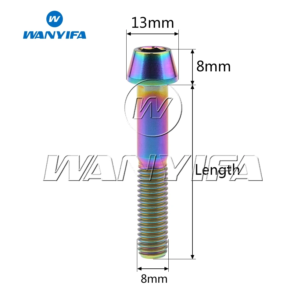 Taper Head Screw, prendedor Ti, motocicleta, carro,