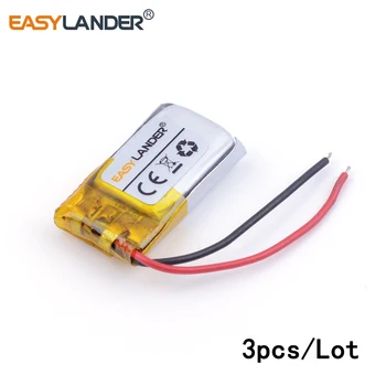 

3pcs/Lot lithium Li ion polymer rechargeable battery 381221 70mAh for bluetooth MP3,MP4 lithium battery