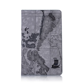 

100pcs/lot Map pattern PU leather cover case for Samsung galaxy Tab A 10.1 2019 SM-T510 T515 housing cover case