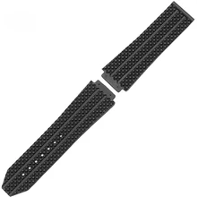 Brand-specific male strap for HUBLOT Hublot Rubber rubber strap watch accessories Black 25 * 19mm Brand-specific male strap for HUBLOT Hublot Rubber rubber strap watch accessories Black 25 * 19mm