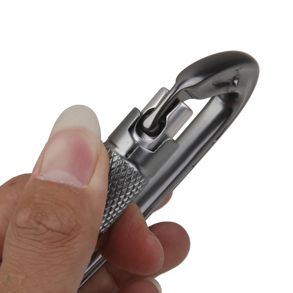 24KN Self Locking Carabiner + Aluminum Rope Grab Climbing Rappelling Gear for Rock Climbing Mountaineering Protector Accessories