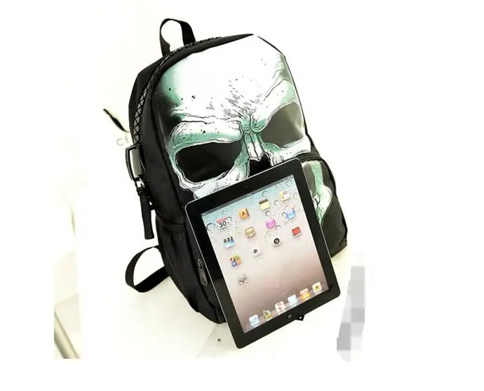 1 шт., крутая цветная школьная сумка с принтом черепа для мальчиков-подростков, рюкзак для ноутбука Mochilas