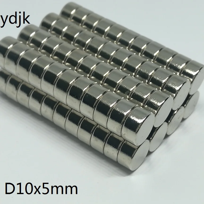 10 20 50 100 шт./лот неодимовый магнит 10*5 мм дисковый магнит 10x5 мм N38 сильный магнит NdFeB магниты диаметром 10 мм x 5 мм NiCuNi
