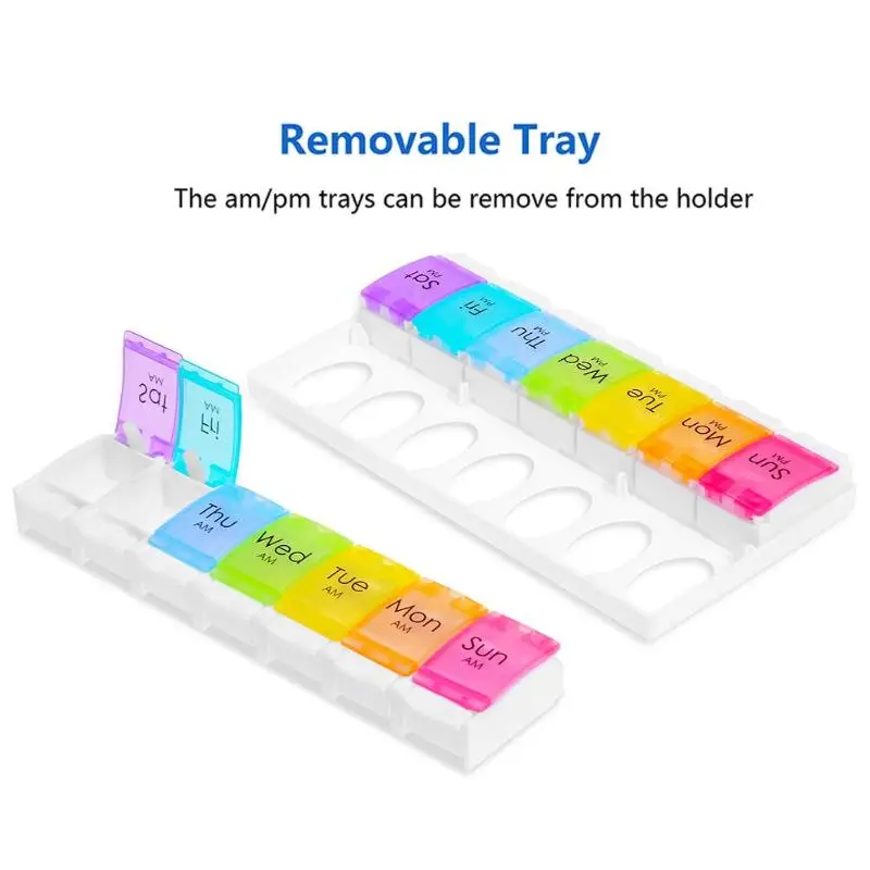 7 дней в неделю, 14 отсеков, коробка для таблеток, органайзер для хранения лекарств, контейнер, чехол, забота о здоровье, утренняя ночь, чехол для таблеток