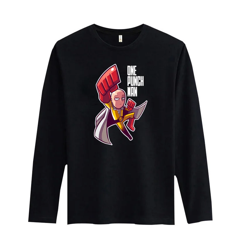

One Punch Man Cartoon New Fashion T Shirt Men Long Sleeve Cotton T-shirt with One Punch-Man TShirt Men Famous Brand XXS 3XL Tees