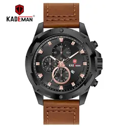 KADEMAN новый роскошный циферблат спортивные часы бизнес мужские водостойкие наручные часы лучший бренд Военная Униформа армии кварцевые