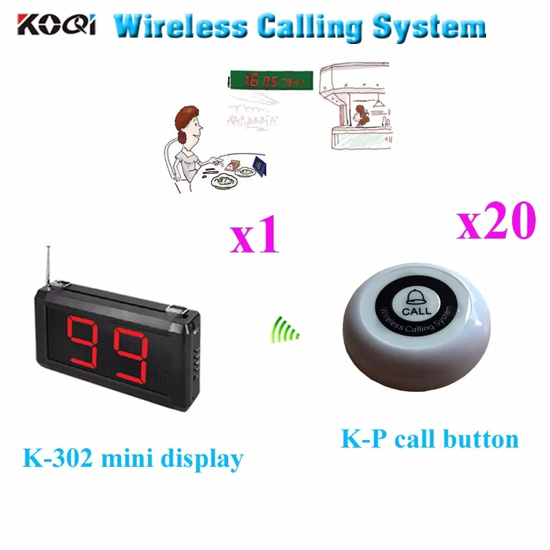K-302+K-P 1+20  Wireless Table Bell System