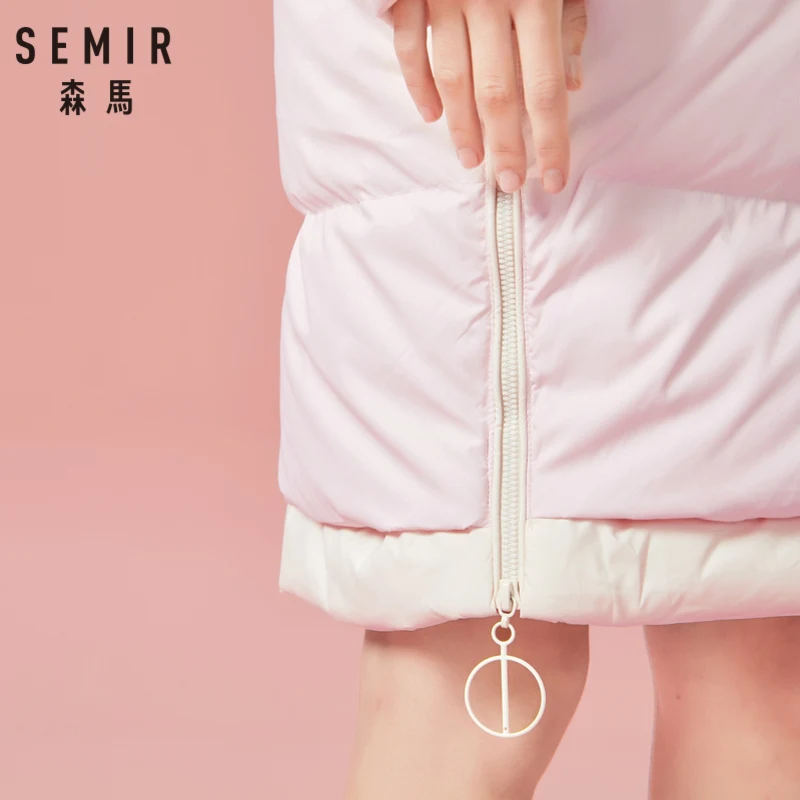 Najtaniej SEMIR Women długa bluza z kapturem kurtka z kieszeniami zimowa wypełnienie ocieplana kurtka podszyta sznurkiem z kapturem ciepłe grube kurtki