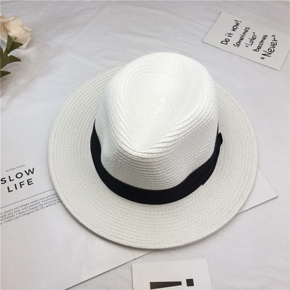 2019 Woman sunscreen princess large flowerpot beach hat summer wide-brimmed straw curling beach hat summer beach hat girl 40J5 (10)