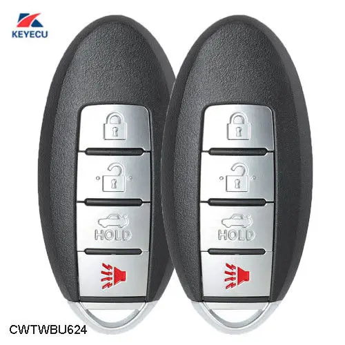 KEYECU 2 Replacement Remote Control Key Fob for Infiniti QX56 2008-2010 CWTWBU624