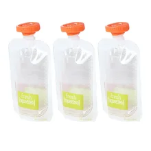 Эко-дружественные Детские мешки для хранения еды качества еды пластиковые фрукты овощи емкости для сока Prctical ребенка безопасная ложка подходит для сумок