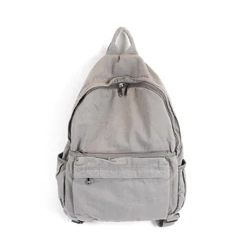 

3PCS / LOT Korean Style Canvas Double Backpack Men Women Simple Casual University School Bag Rucksack