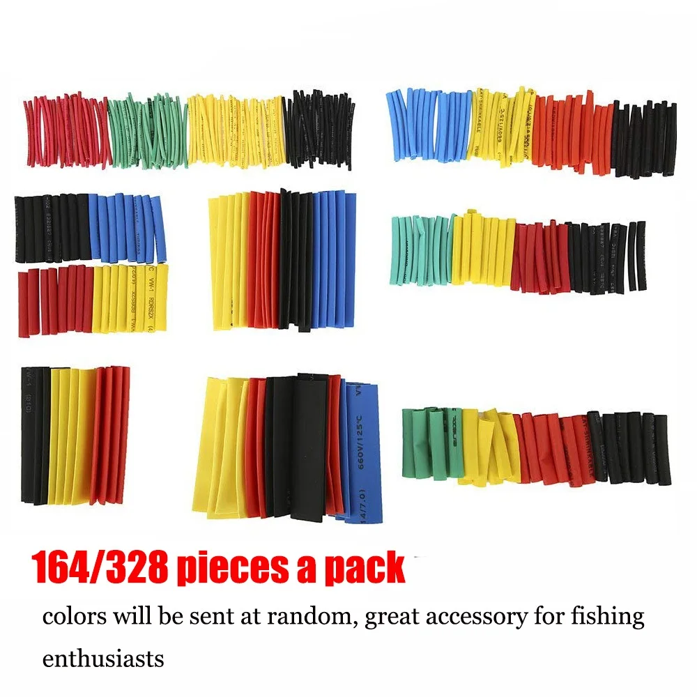 

Shrinking 328Pcs Insulation Sleeving Thermal Casing Car Electrical Cable Tube Kits Heat Shrink Tube Tubing Set Sleeve Assorted