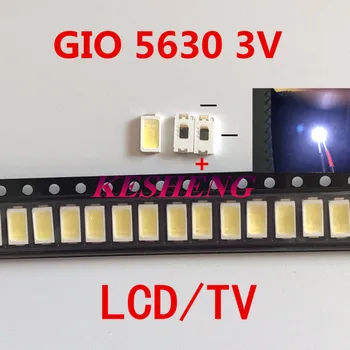 

50PCS FOR (GIO) High Power 5630 LED PLCC-3 Television Backlit Super Bright Diode SMD 5630 LCD 0.5W 3V Cool White TV Backlight