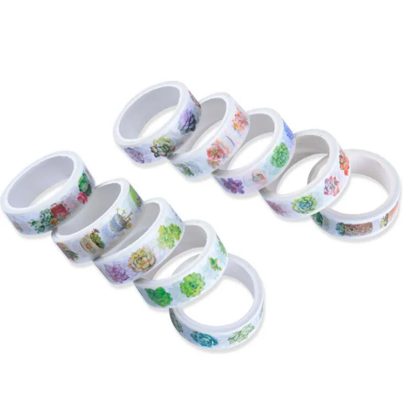 

Office Stationery And Paper Bonsai Plant Fleshy Volume Full Color Decoration Can Tear Tape Sticker Printing Diy Decoration